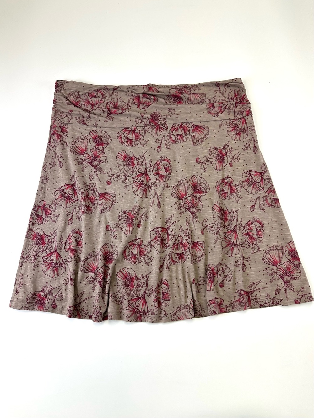 Toad&Co Chaka Floral A-Line Skirt XL Organic Cotton Tencel Stretch